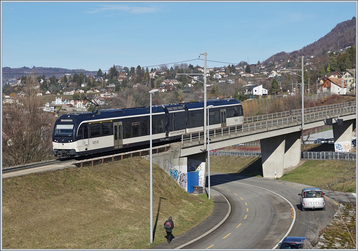 The MVR ABeh 2/6 7508 on the way to Sonzier by Châtelard VD.
16.01.2019
