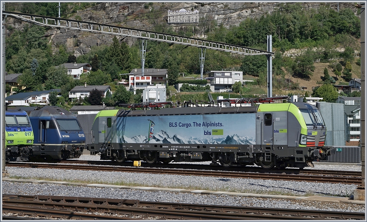 The new BLS Re 475 402 in Brig. 
22.07.2017