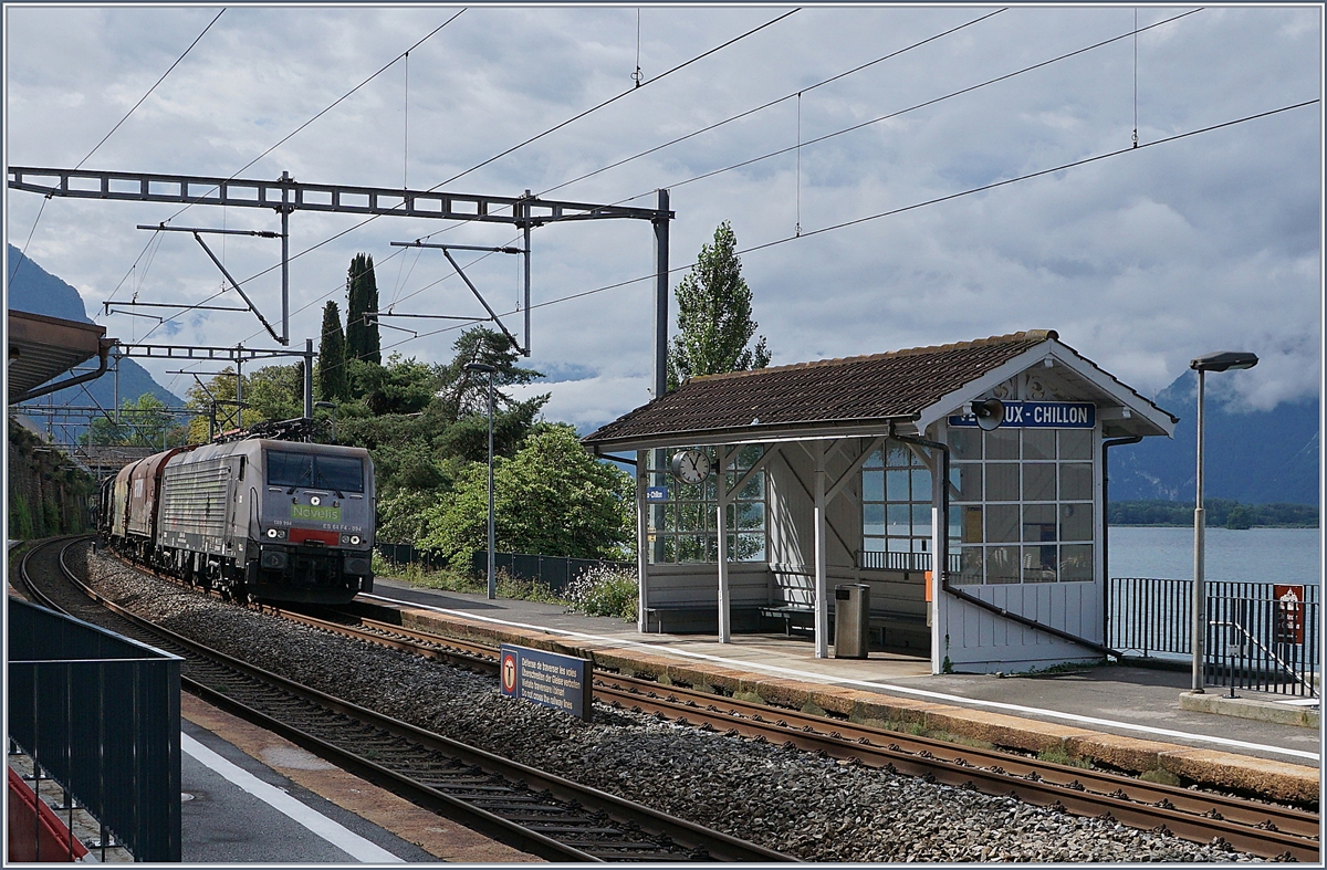 The  Novelis  189 994 by the Veytaux-Chillon Station. 

19.08.2019