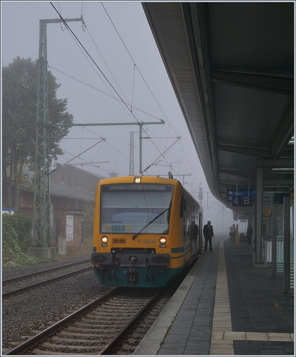 The ODEG VT 650 92 in Schwerin.
22.09.2017