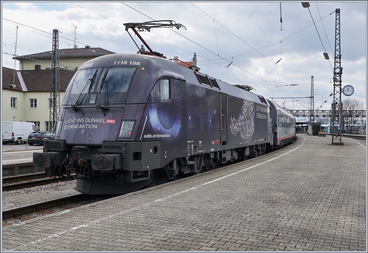 The ÖBB 1116 158 in Lindau Main Station.
16.03.2018