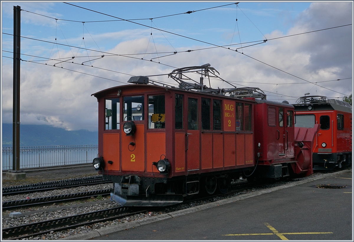 The old HGe 2/2 N° 2 (from 1909) in Glion.
16.09.2017