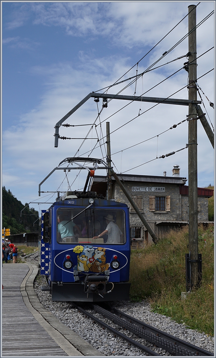 The Rochers de Naye Bhe 4/8 302 in Jaman.
03.08.2017