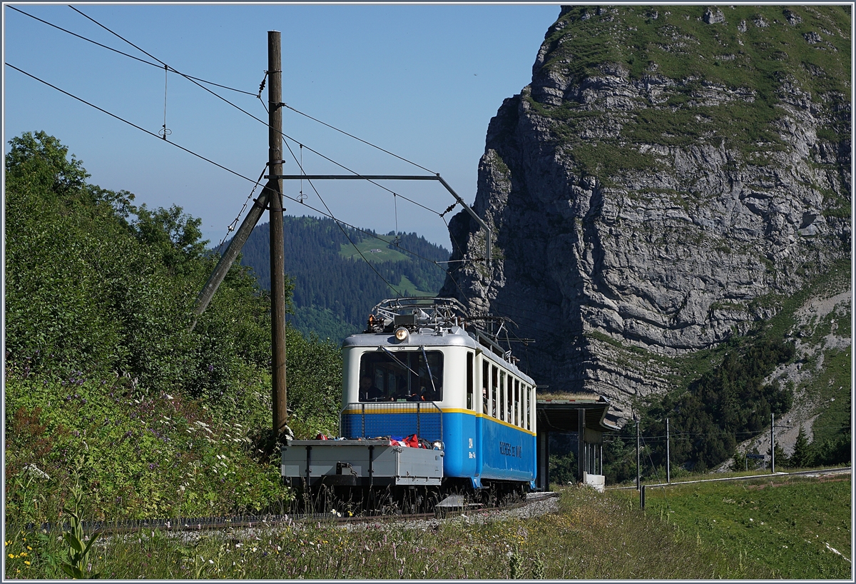 The Rochers de Naye Bhe 2/4 204 near La Perche on the way to the summit Station.
01.07.2018