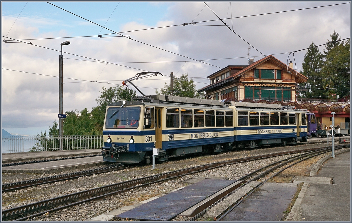 The Rochers de Naye Bhe 4/8 301 in Glion Station. 16.09.2017