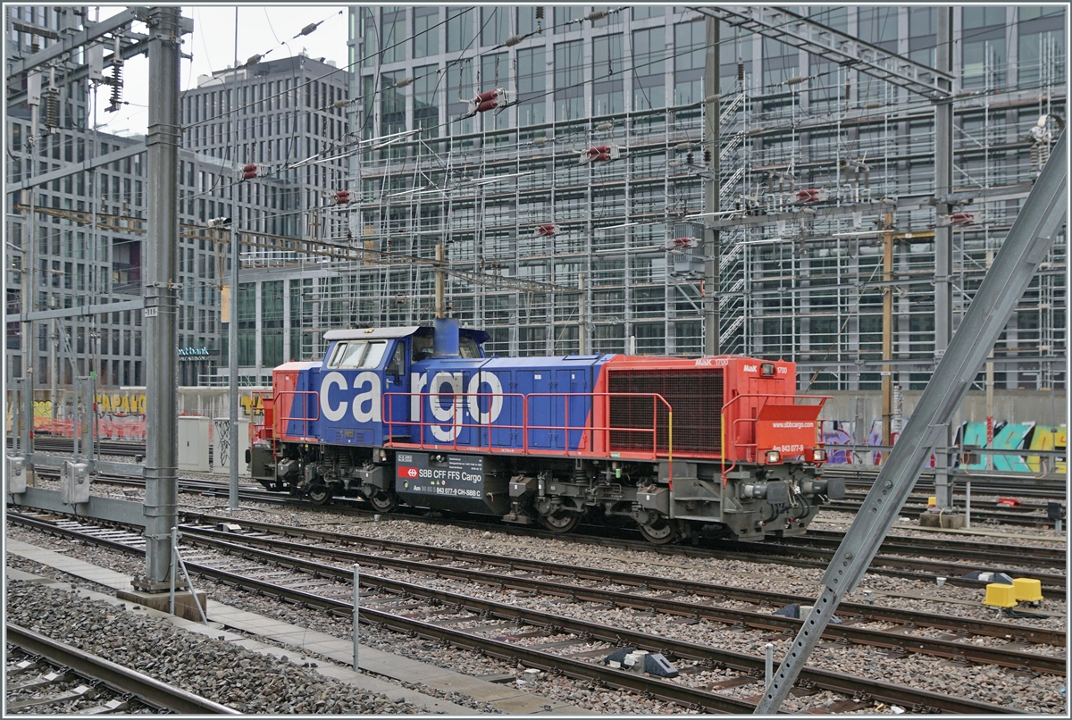 The SBB Am 843 077-9 in the Geneva La Praille Cargo station. 

10.03.2023  