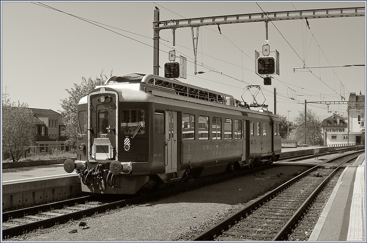 The SBB BDe 4/4 1643 in Lausanne.
08.04.2017