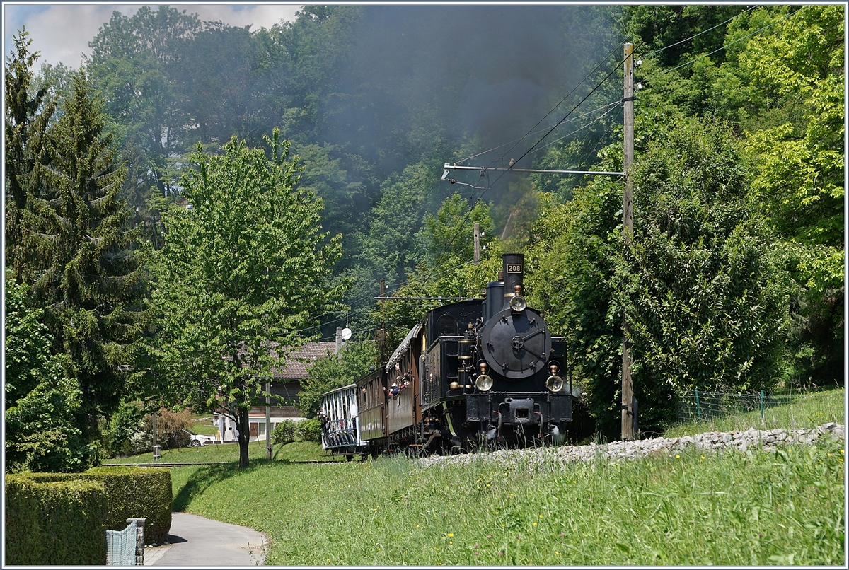 The SBB Brünig (Dambahn Ballenberg) G 3/4 208 by Blonay.
20.05.2018