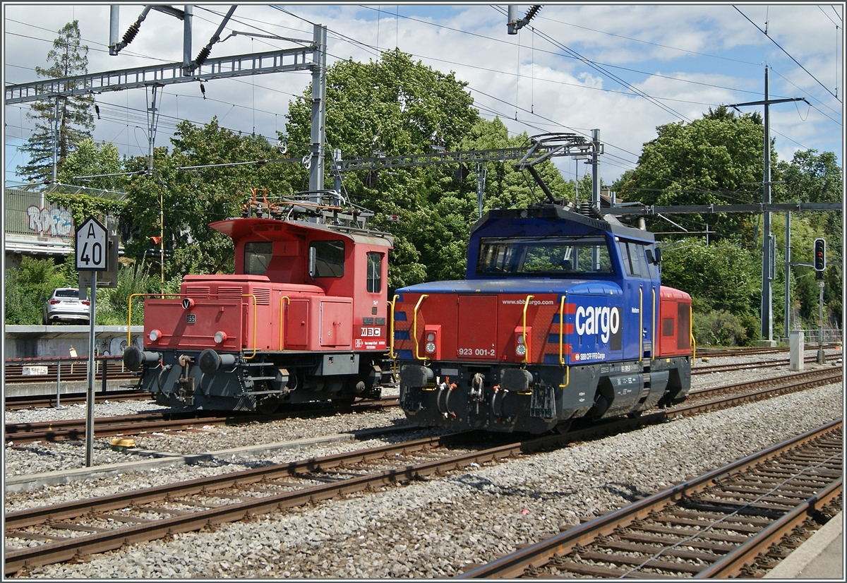 The SBB Eem 923 001-2 in Morges. 
27.07.2015