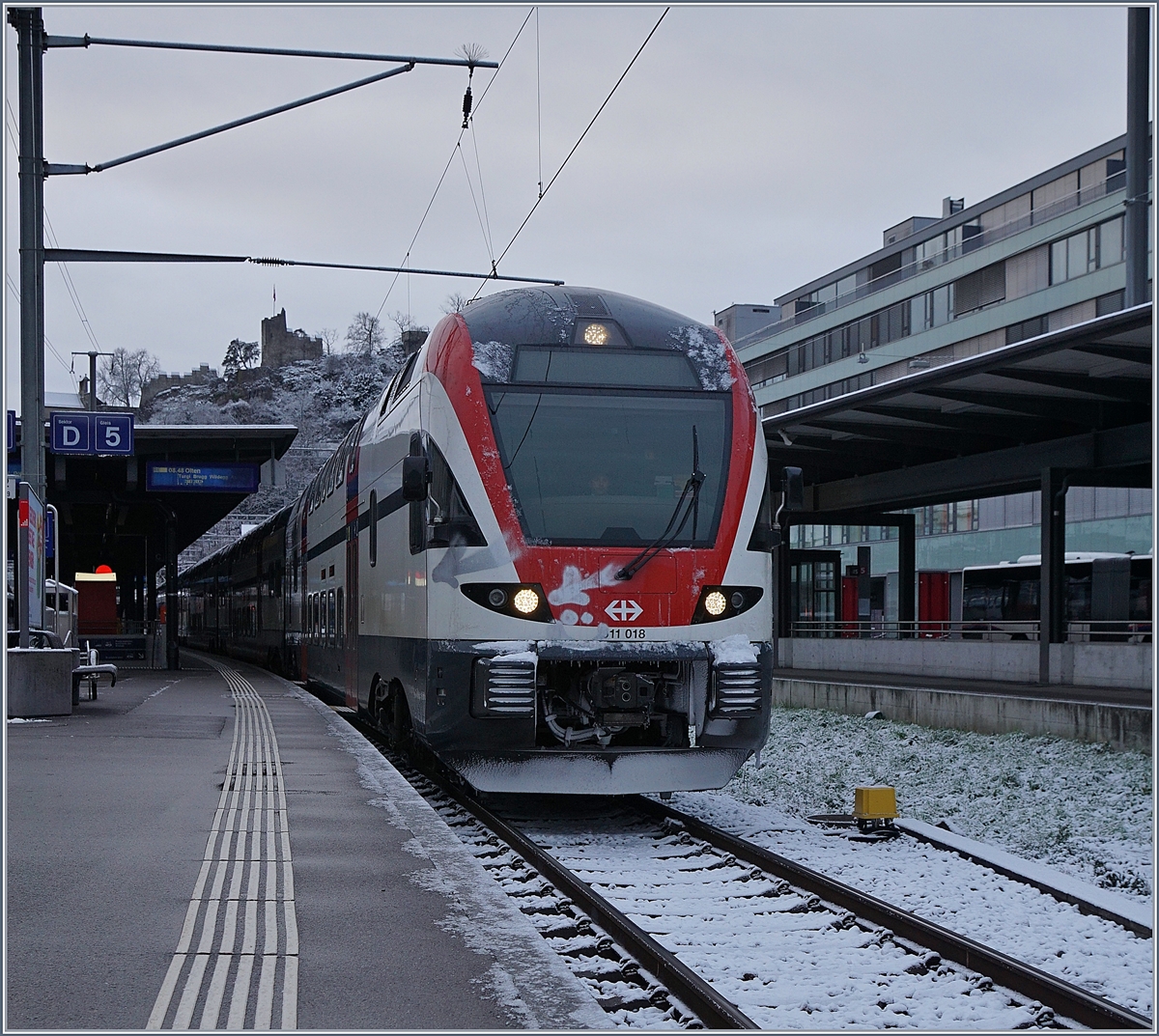 The SBB RABe 511 018 in Baden.
09.12.2017