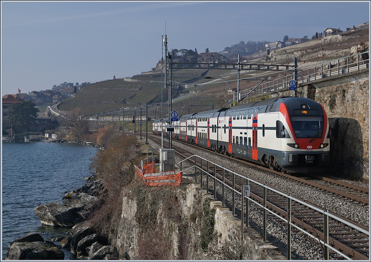 The SBB RABe 511 019 betwenn Rivaz and St Saphorin.
06.02.2018