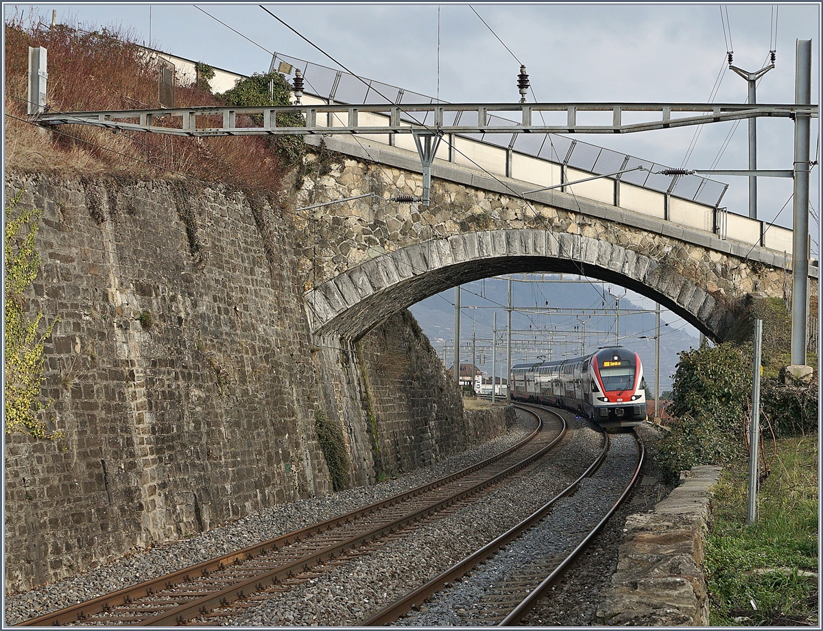 The SBB RABe 511 117 to Geneva by Cully.
30.01.2018