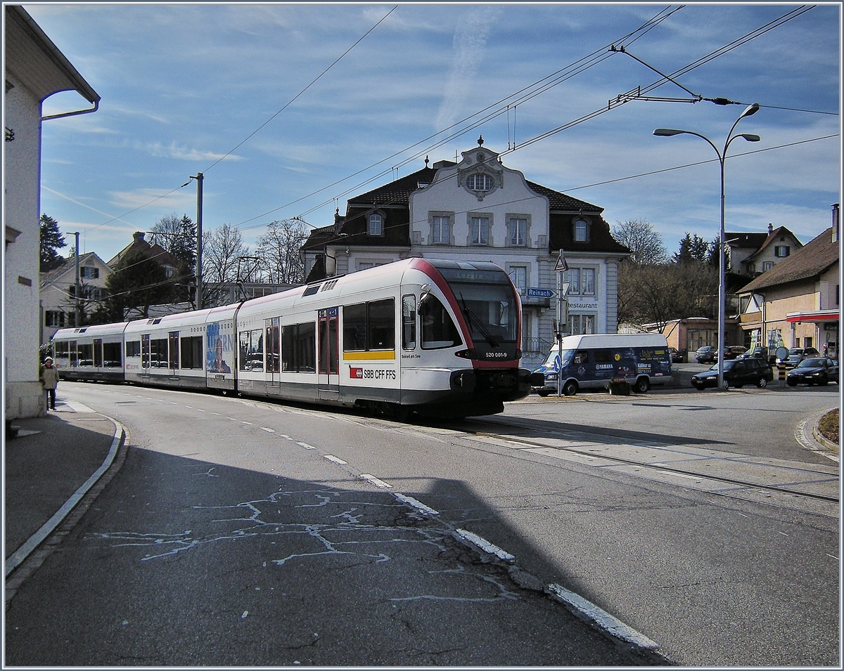 The SBB RABe 520 001-9 in Beinwil am See.
19.03.2008