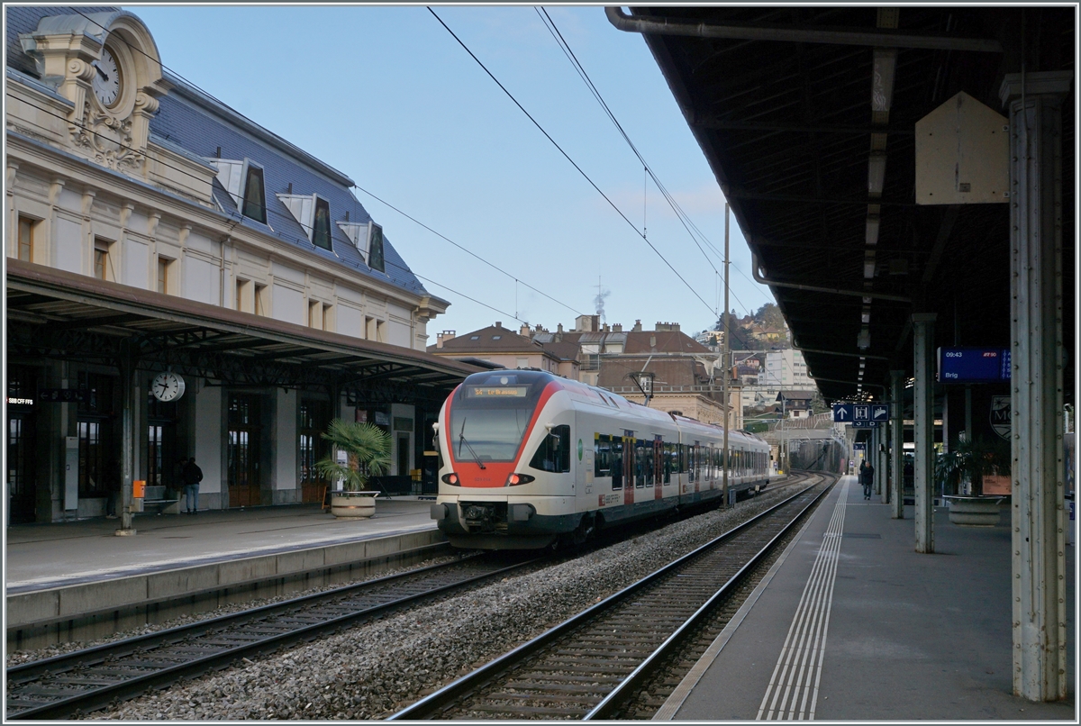 The SBB RABe 523 014 in Montreux on the way to Le Brassus.

11.12.2022
