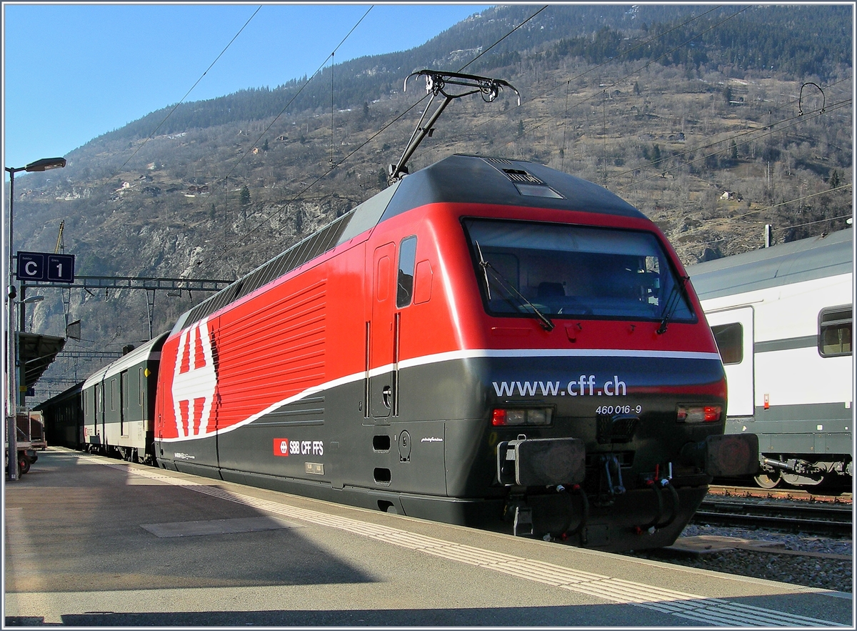 The SBB Re 460 016-9 in Brig
16.02.2008