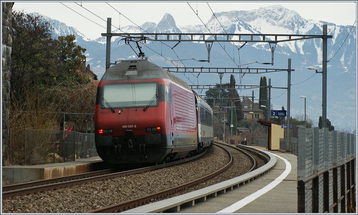 The SBB Re 460 057-3 in St Saphorin.
04.03.2017