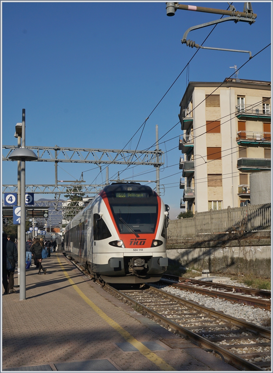 The SBB Tilo Flirt RABe 524 110 in Varese.
05.01.2019