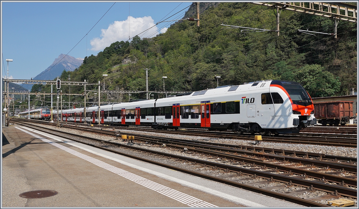 The SBB TILO RABe 524 301 in Biasca. 

13.09.2020