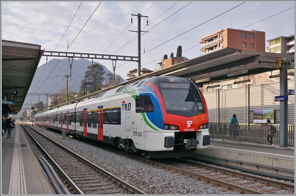 The SBB TILO RABe 524 308 on the way to Locarno is waiting in Lugano his departure. 

13.03.2023

