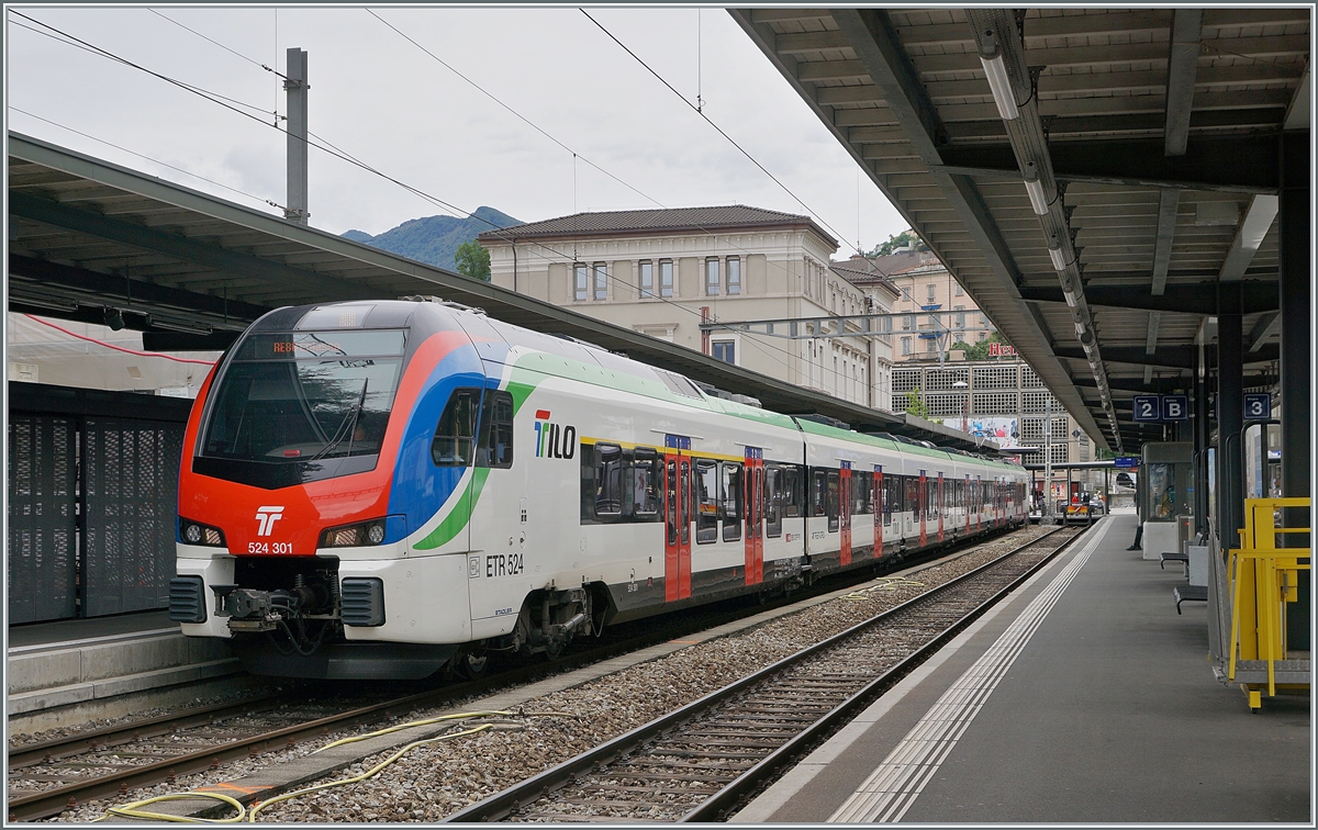 The SBB TILO RABe 524 301 in Locarno. 

20.09.2021