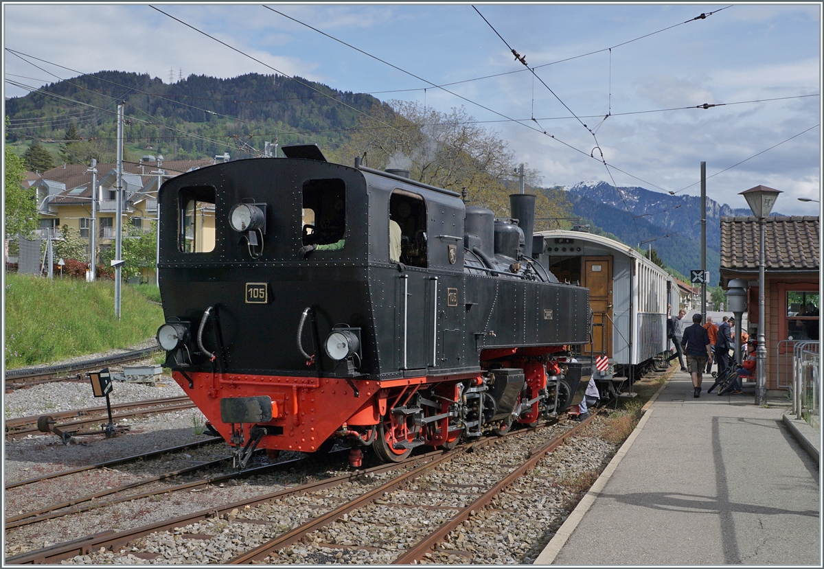 The SEG G 2x 2/2 105 of the Blonay Chamby Railway has arrived in Blonay.

May 5, 2024