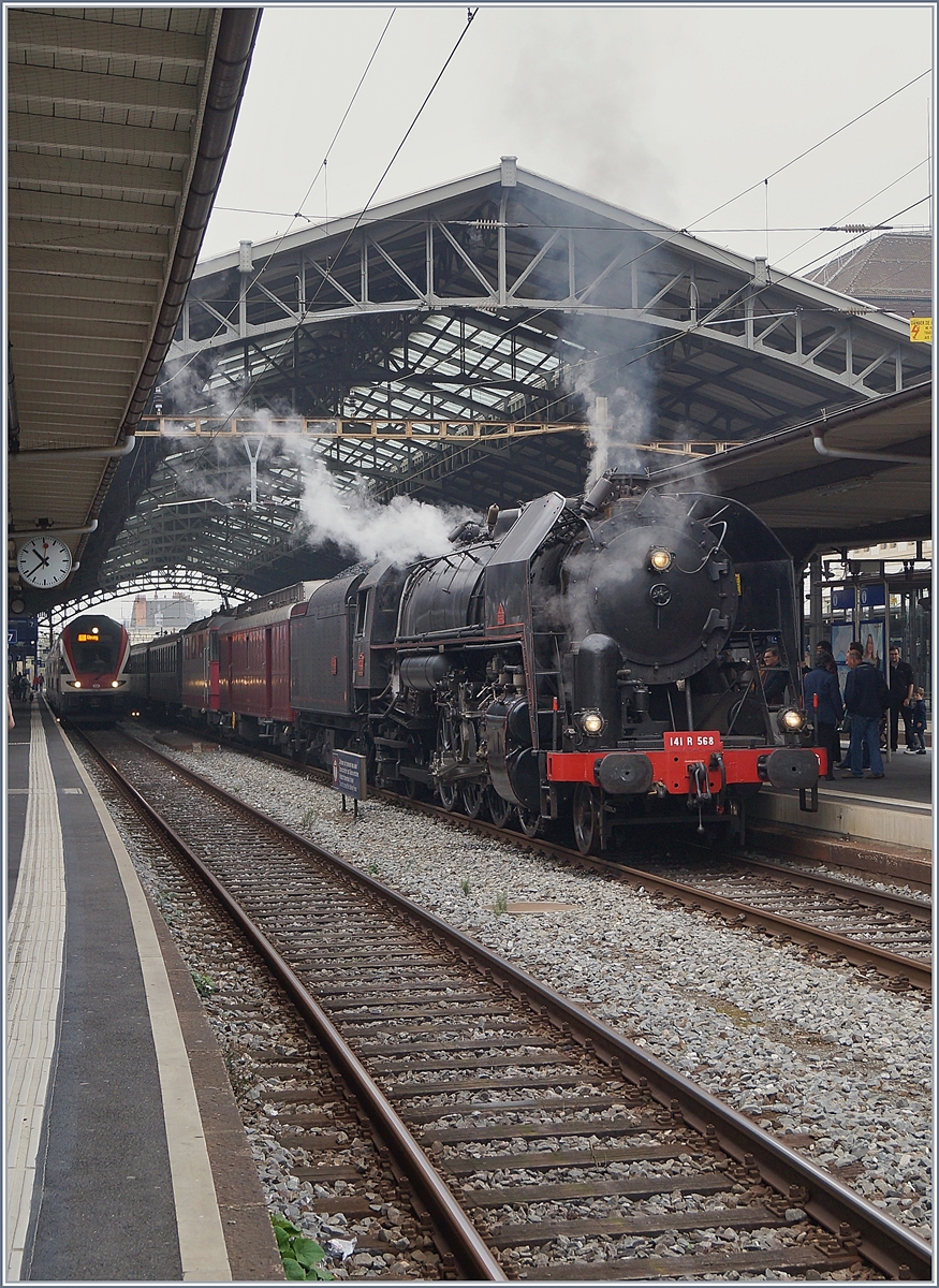 The SNCF  141 R 568 in Lausanne.
20.10.2018