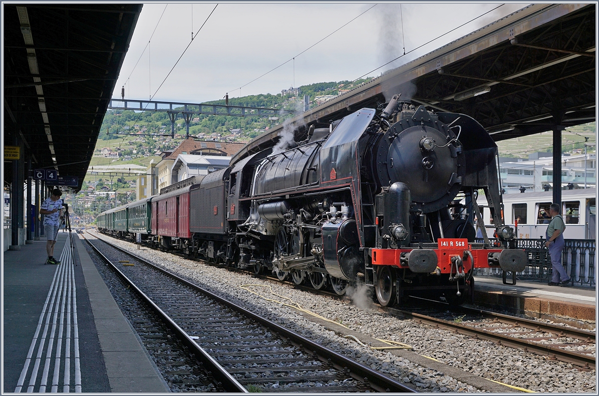 The SNCF 141 R 568 in Vevey.

08.06.2019