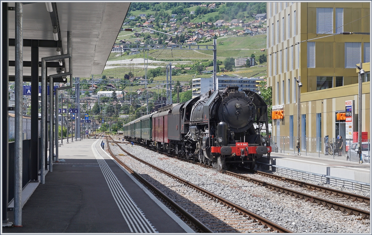 The SNCF  141 R 568 in Vevey. 

08.06.2019