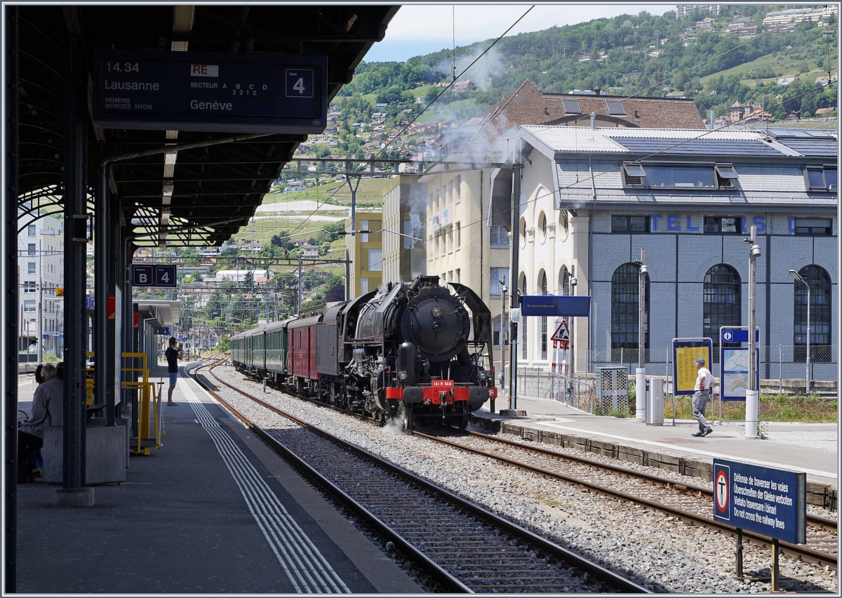 The SNCF  141R568 in Vevey. 

08.06.2019