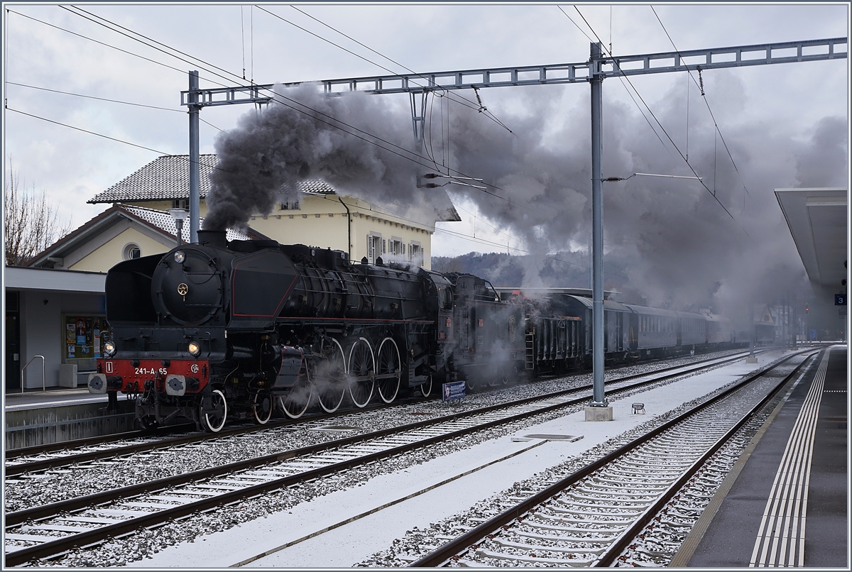 The SNCF 241-A-65 in Koblenz. 09.12.2017