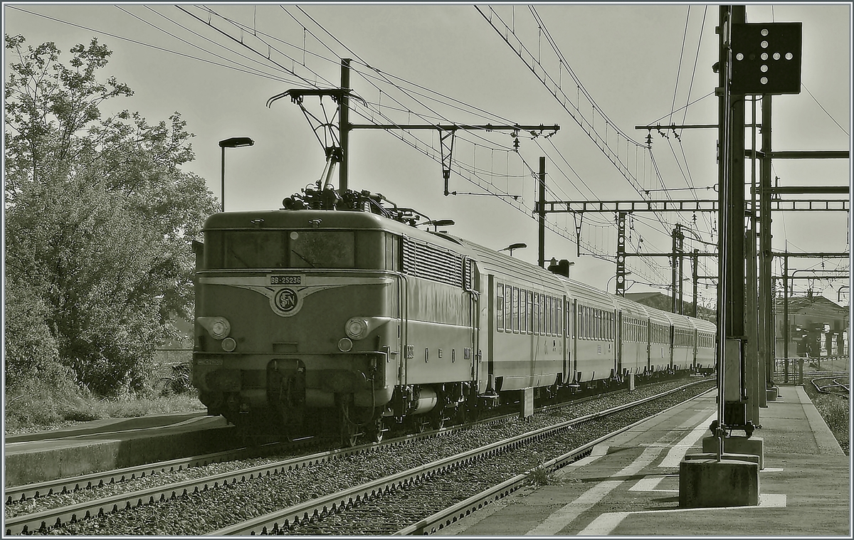 The SNCF BB 25236 with a TER from Lyon to Geneva by Vernier-Meyrin. 

27.08.2008