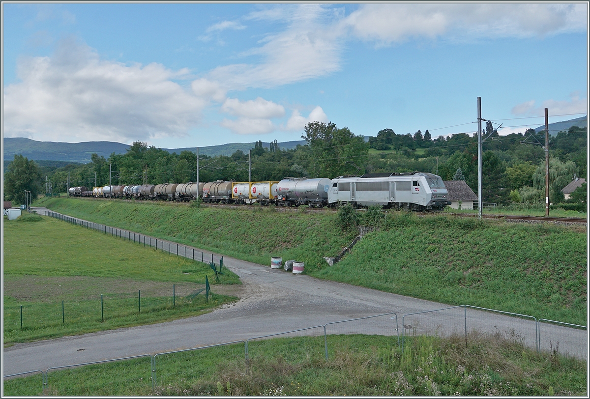 The SNCF BB 26134 near Pougny-Chancy with a Cargo train on the way to Genève La Praille. 

16.08.2021