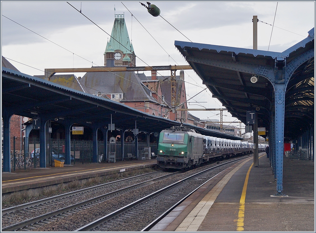 The SNCF  BB 37 041 in Colmar.
13.03.2018