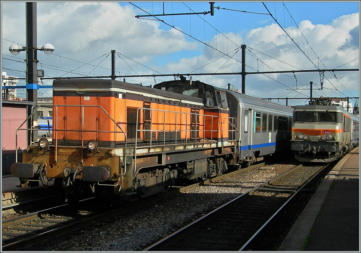 The SNCF BB 63942 in Dijon.
24.10.2006