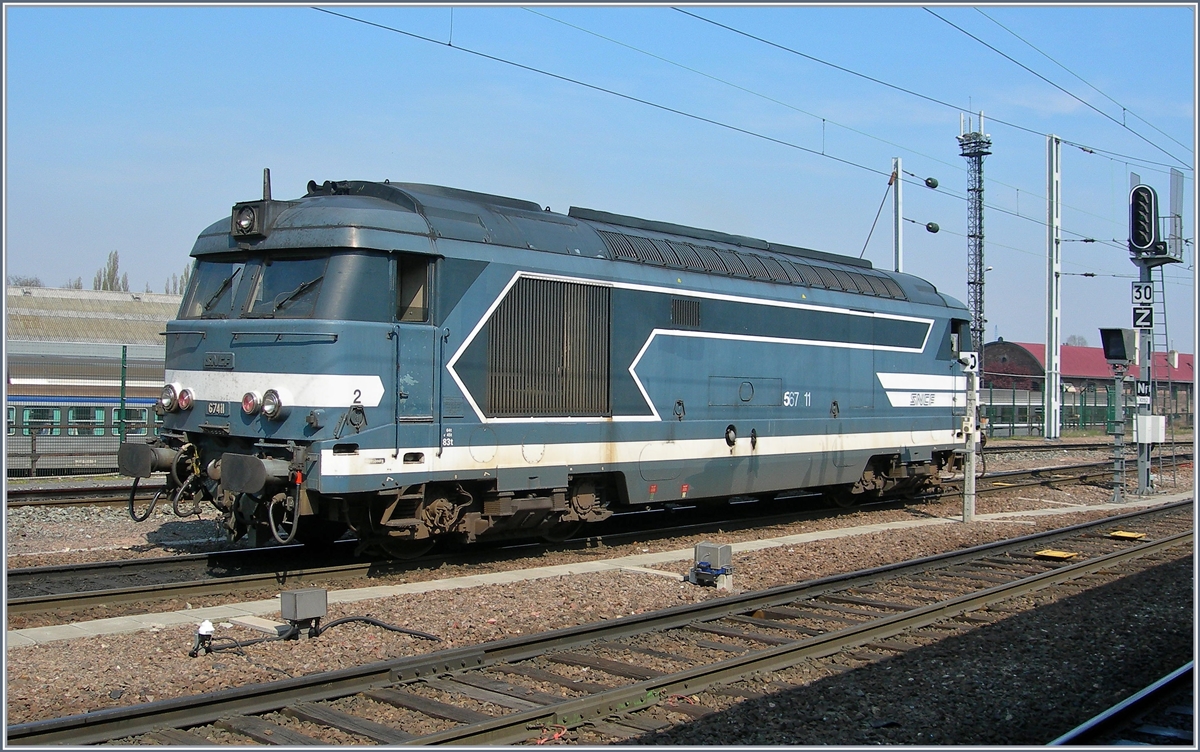 The SNCF BB 67 411 in Strasbourg
10.04.2007