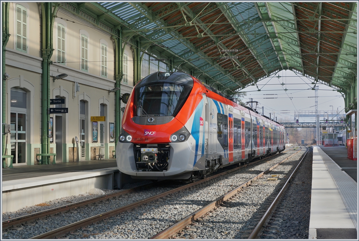 The SNCF Regiolis Z 31505 M in the Evian les Bains Station.

08.02.2020