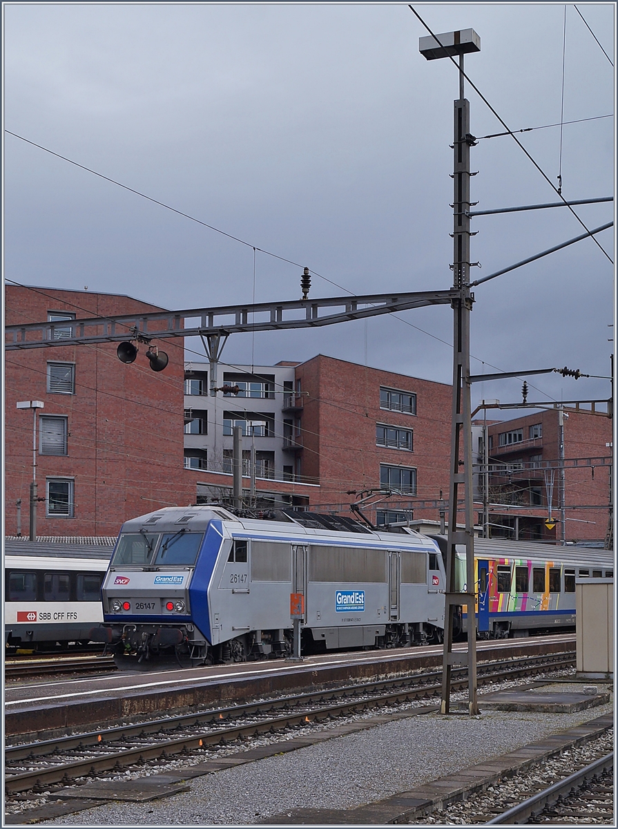 The SNCF Sybic BB 26147  Grand Est  (Great Eastern) in Basel SNCF.
13.03.2018