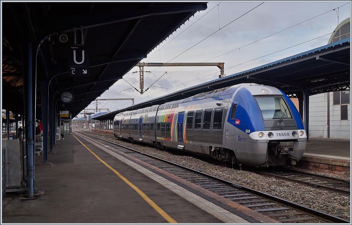 The SNCF X 76608 in Colmar.
13.03.2018