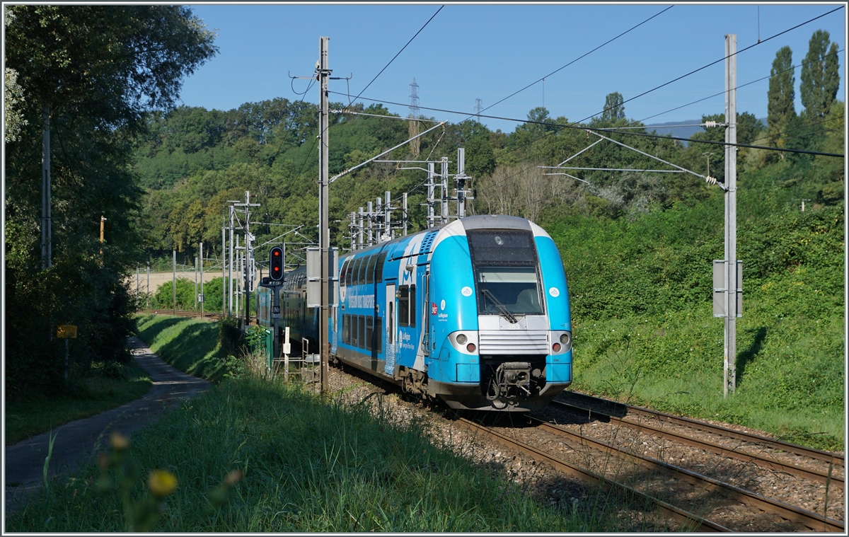 The SNCF Z 24353  Computermouse  on the way from Geneva to Valence by the first SNCF Signals after La Plaine

06.09.2021 
