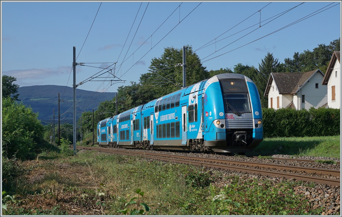 The SNCF Z 24358  Computermouse  on the way to Geneva by Pougny.

16.08.2021