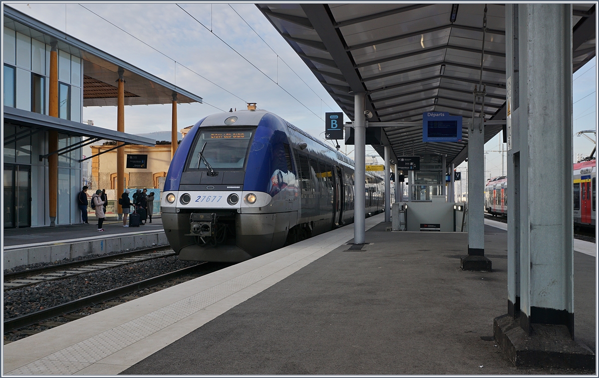 The SNCF Z 27677 to Evian by his stop in Annemasse. 

08.02.2020