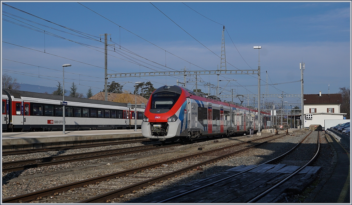 The SNCF Z 31515 M  Léman Express  in Coppet.

21.01.2020