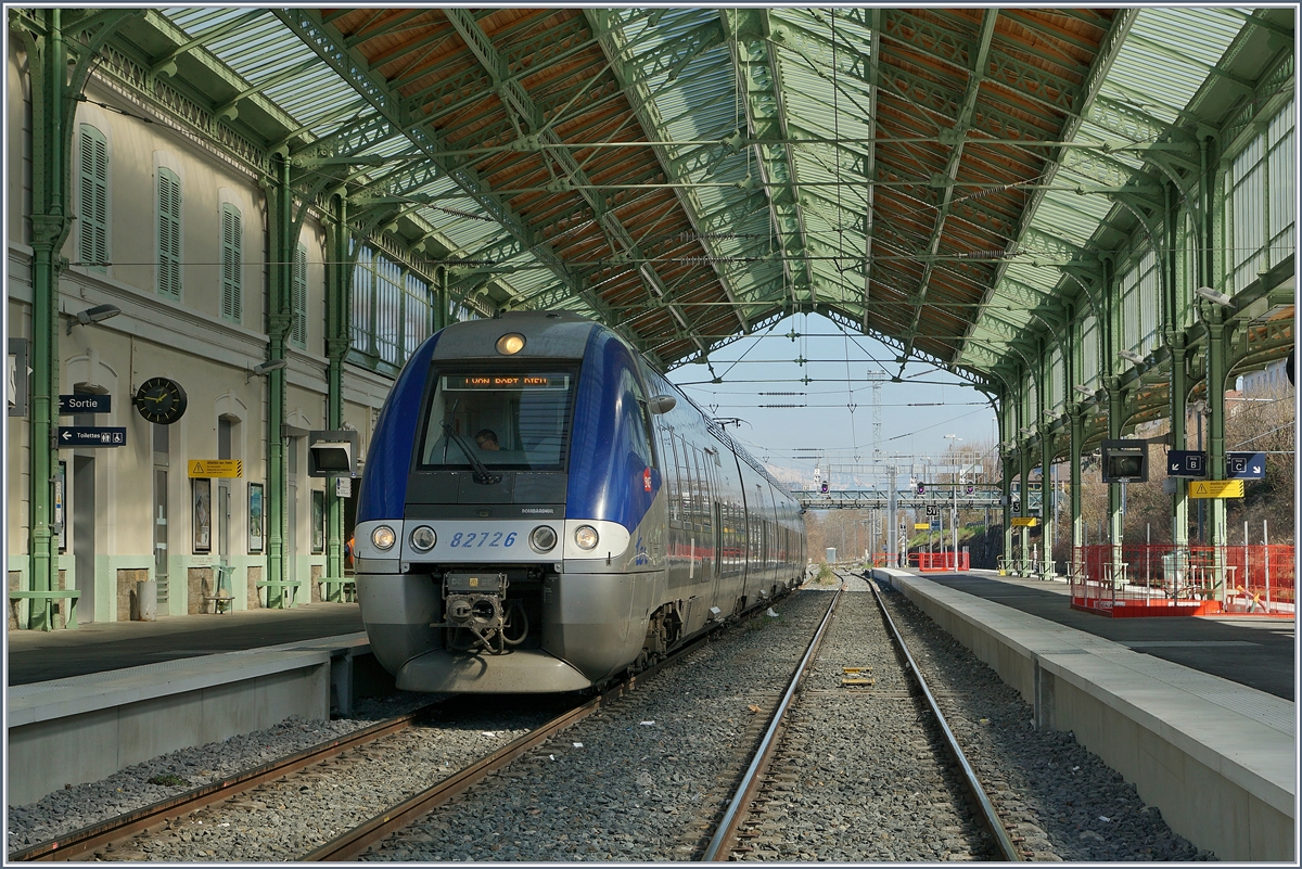 The SNCF Z 82726 to Lyon La Part Dieu in Evian les Bains.

23.03.2019