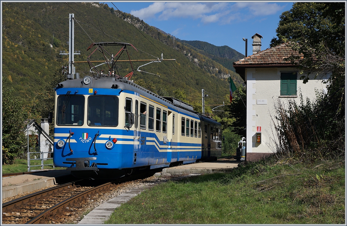 The SSIF ABe 8/8 22 TICINO in Verigo. 10.10.2019