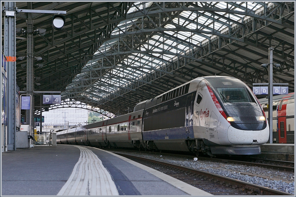 The TGV Lyria 4405 in Lausanne.

22.07.2018