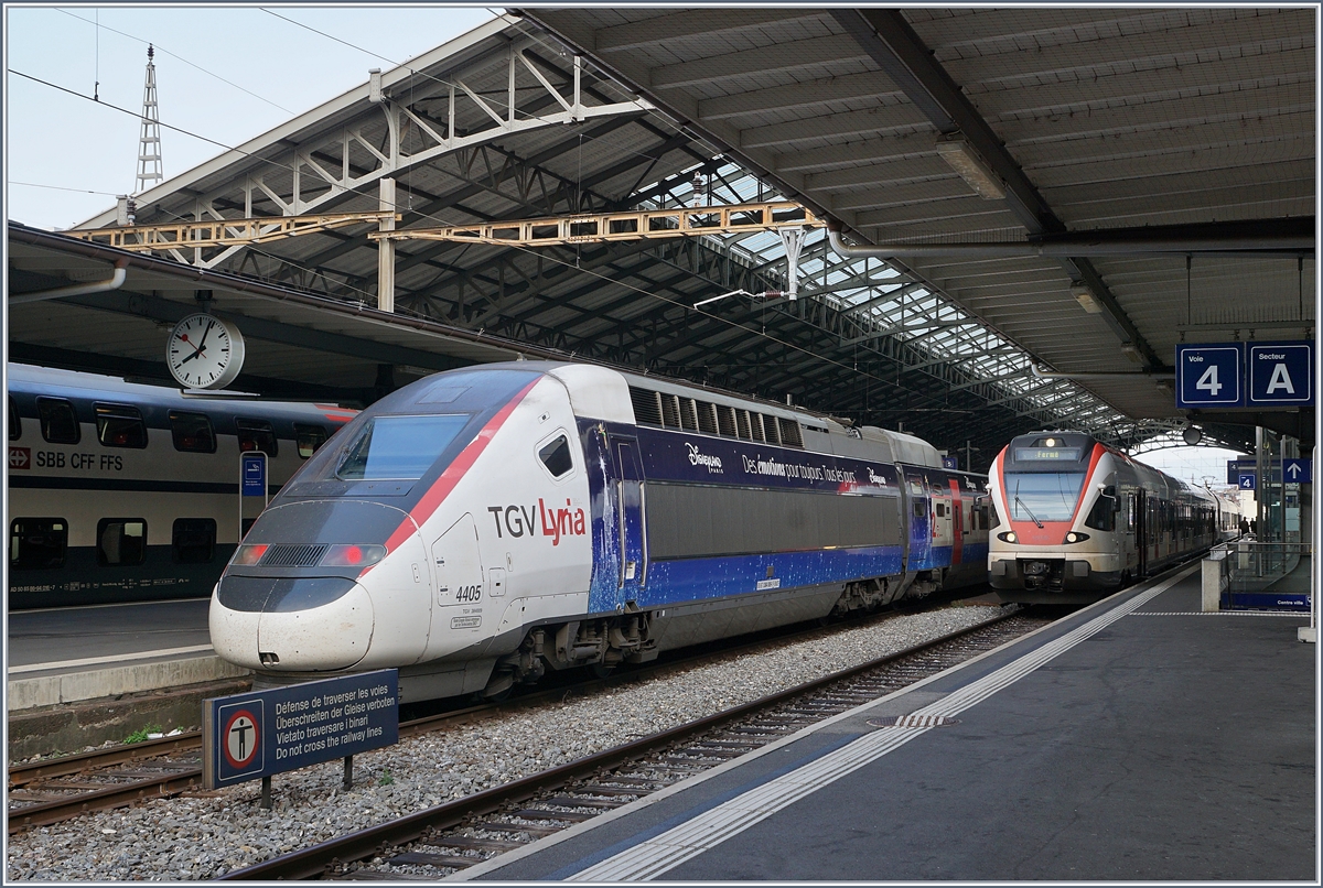 The TGV Lyria 4405 in Lausanne.

22.07.2018