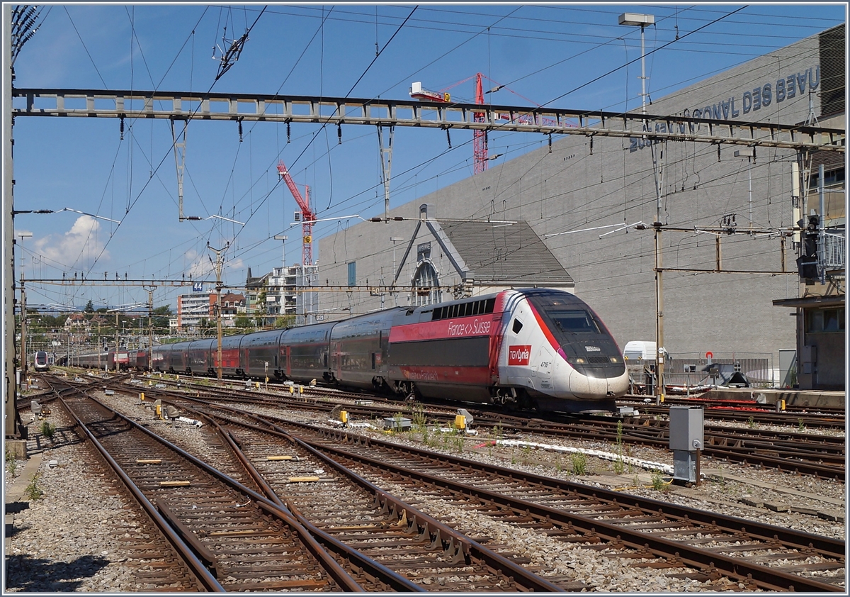 The TGV Lyria 4716 comming from Paris in Lausanne. 20.07.2020