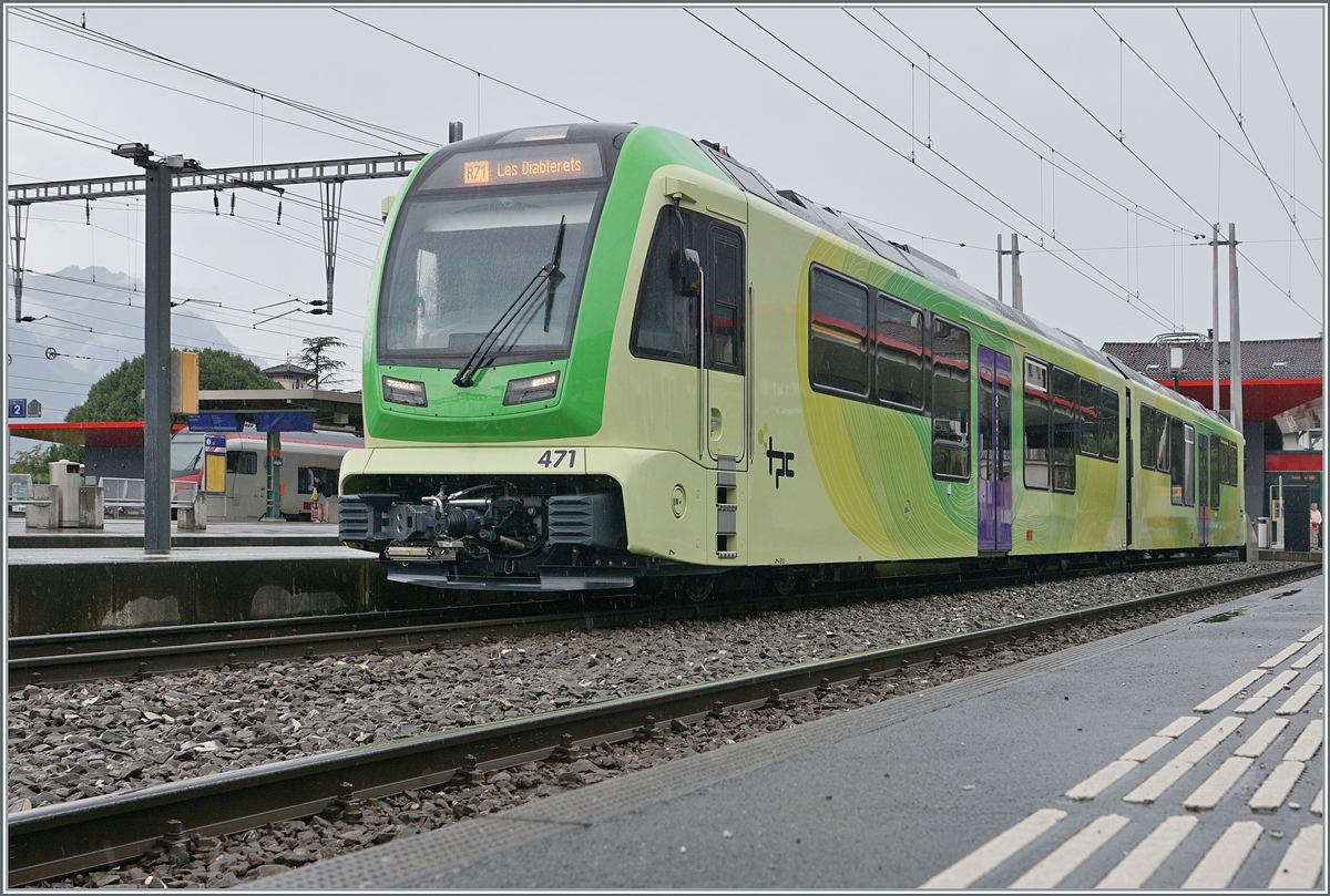 The TPC ASD ABe 4/8 471 arrived in Aigle as R71 431 from Les Diablerets and after just under an hour of turning time we drove back up to Les Diablerets as R71 440.

July 21, 2024
