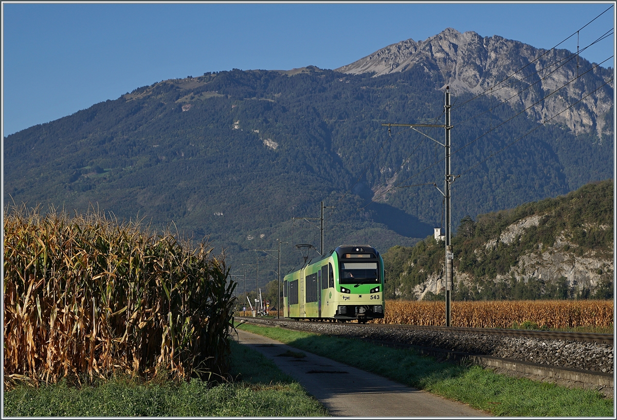 The TPC Be 2/6 543 on the way to Aigle by Villy. 

11.10.2021
