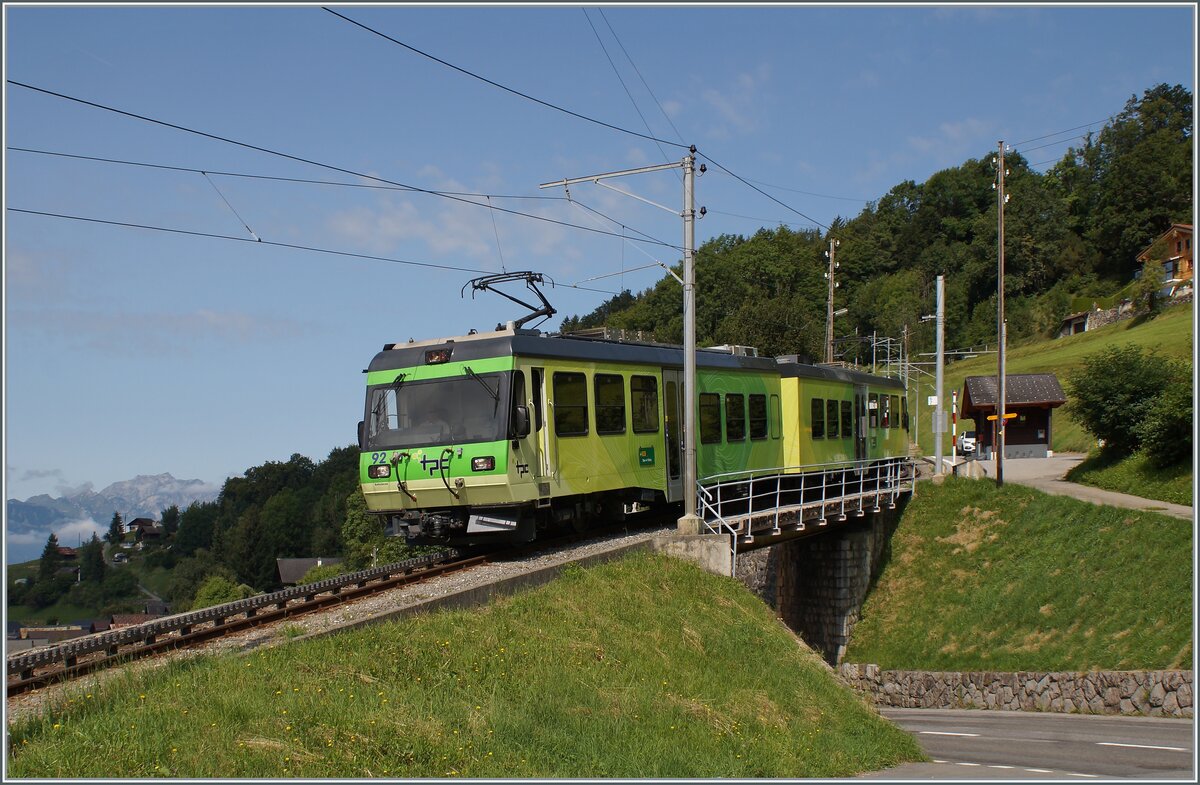 The TPC BVB Bhe 4/4 92 by Les Posses on the way to Bex. 

24.08.2021

